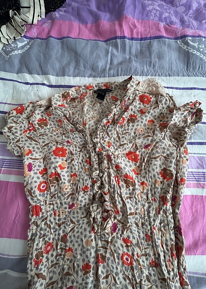 Çiçekli çıtı pıtı elbise - Görsel 2