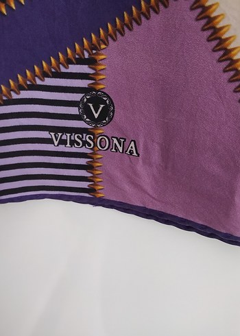 Mor Bohem Tarz Kadın ipek eşarp vıssona