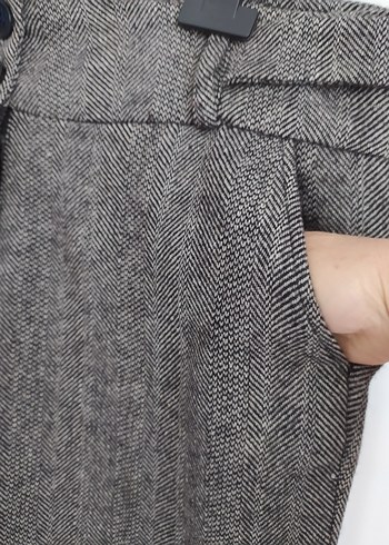 Diğer Gri Kemerli Kadın kışlık pantalon