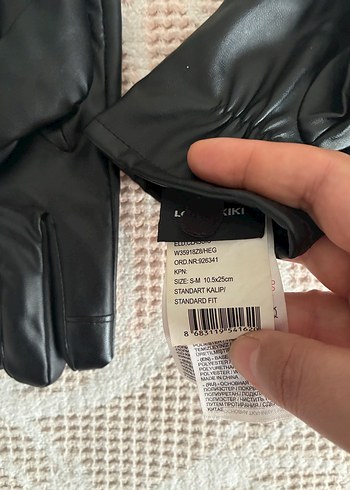 Düğmeli Siyah Deri Kadın Eldiven - Görsel 3