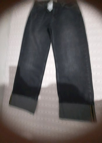 42 Beden Gri Regular Fit Kadın Denim Midi Pantolon