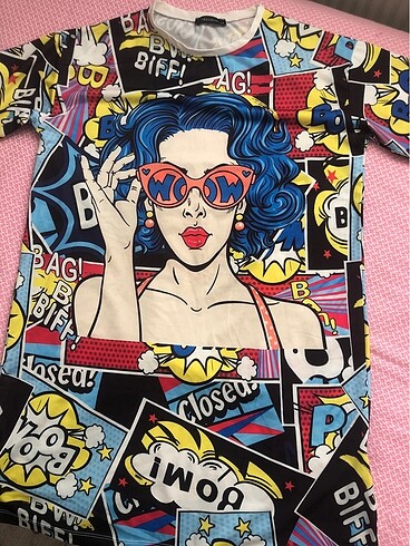 Trendyol & Milla Kadın desenli trendyol oversize tişört