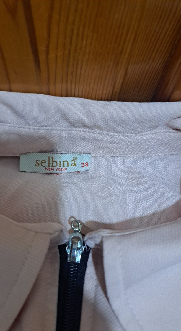 Düğmeli Pembe Kadın Uzun Trençkot - Görsel 2