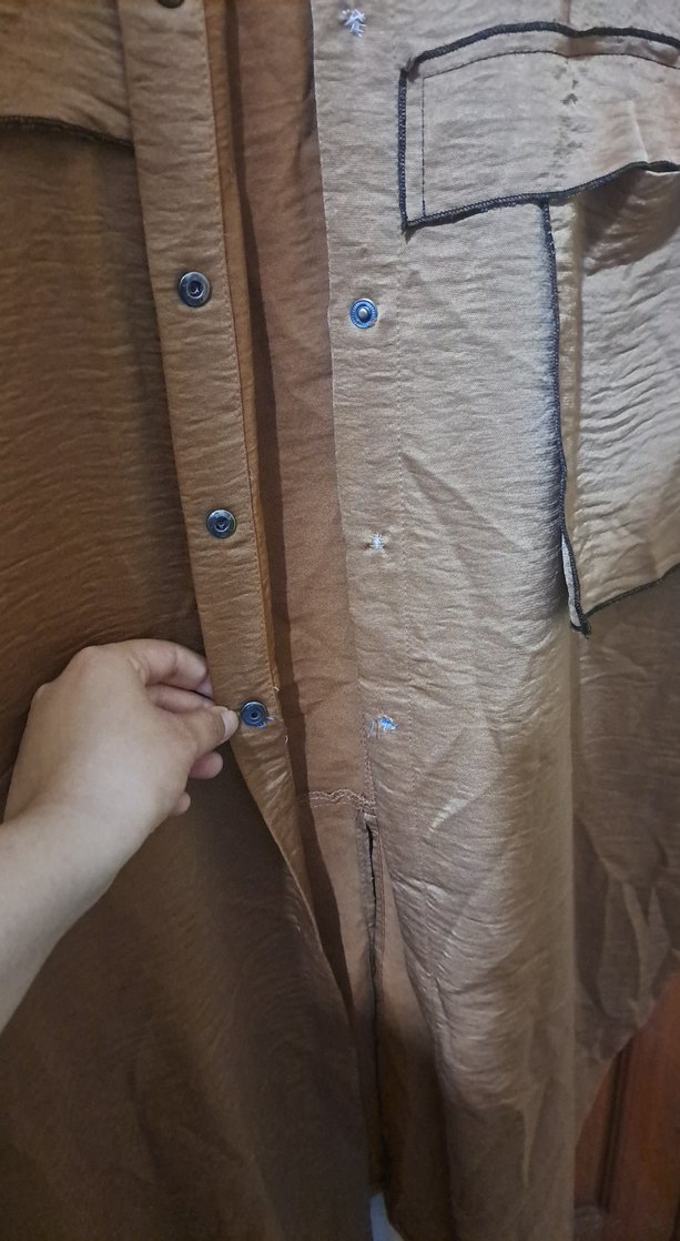 çıtçıtlı Kahverengi Ceremony Pardesü - Görsel 4