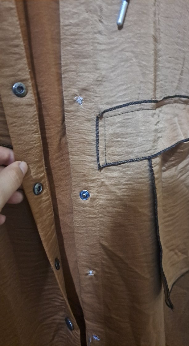 çıtçıtlı Kahverengi Ceremony Pardesü - Görsel 3