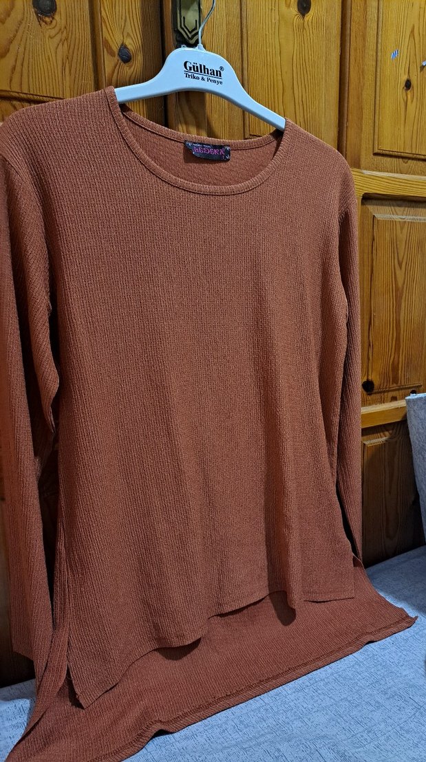 Kadın Uzun Kollu Koyu Turuncu - Görsel 3