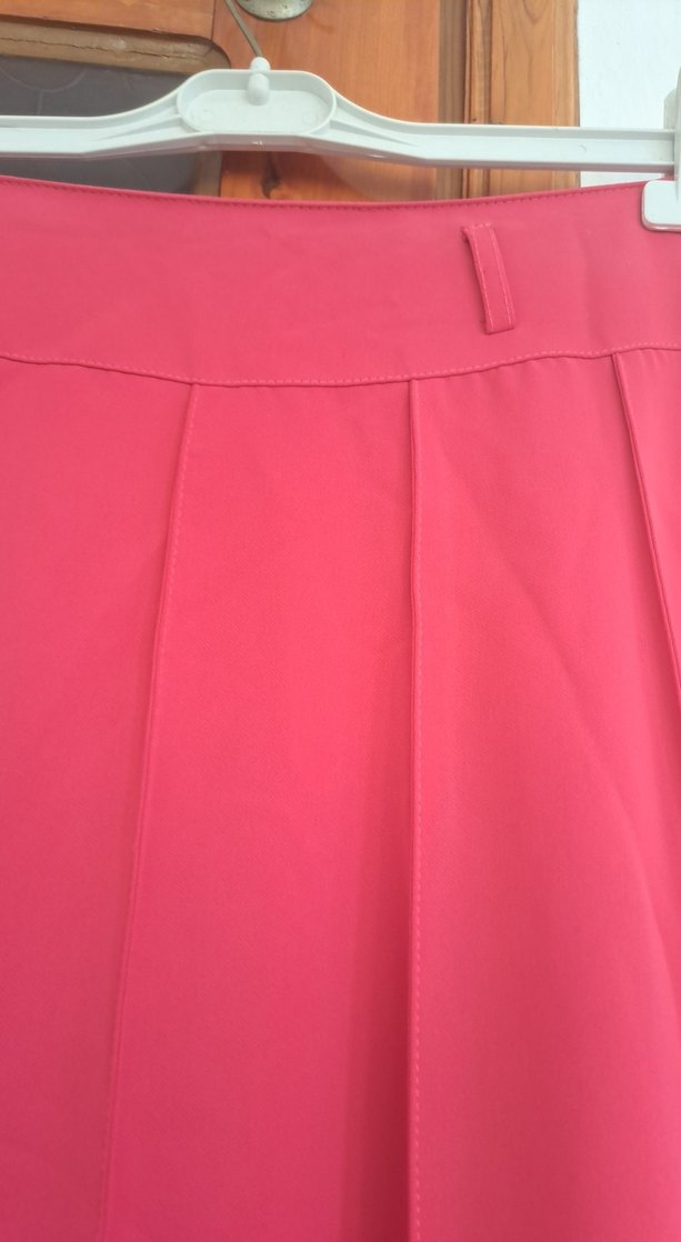 Pembe Piliseli Uzun Kadın Etek - Görsel 3