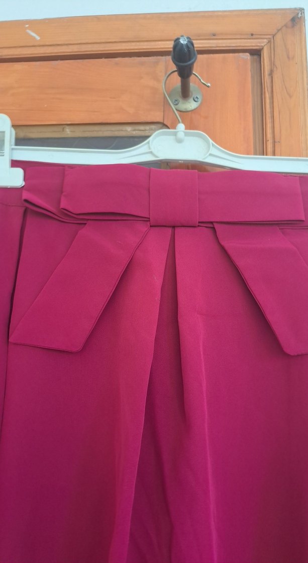 Koyu Fuşya Kadın Uzun Salaş Etek - Görsel 3