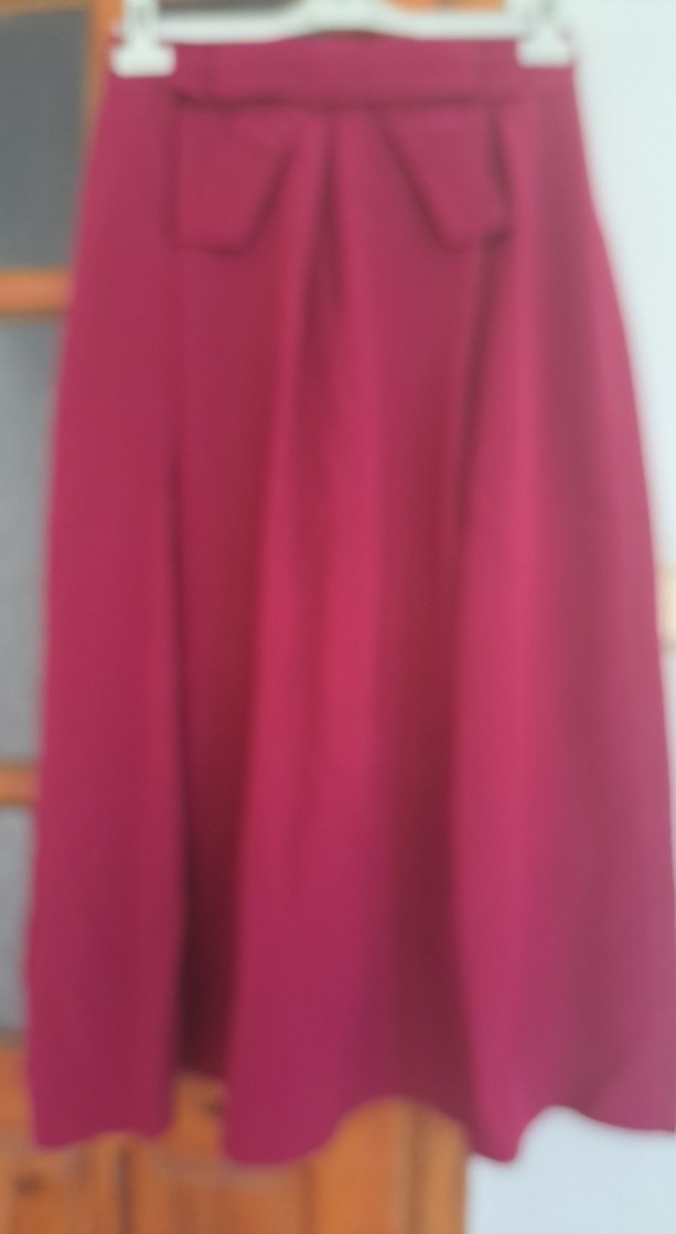 Koyu Fuşya Kadın Uzun Salaş Etek - Görsel 2