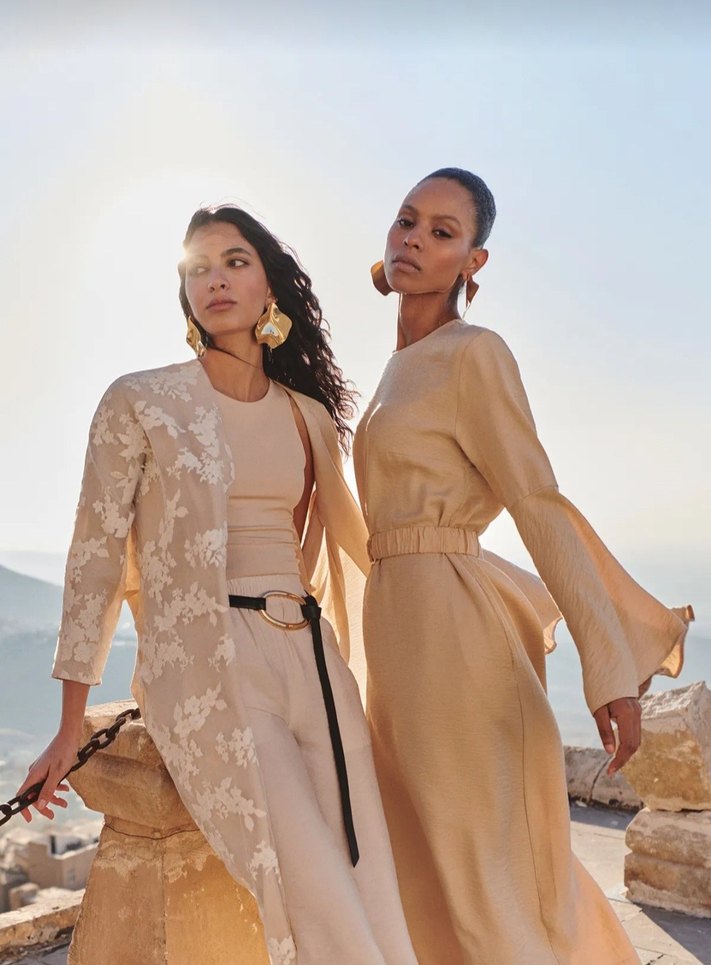 Uzun Beyaz Kadın Kimono - Görsel 4