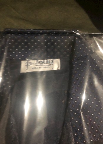 Düğmeli damat pijama takımı sabahlığıda var 3 parça - Görsel 4