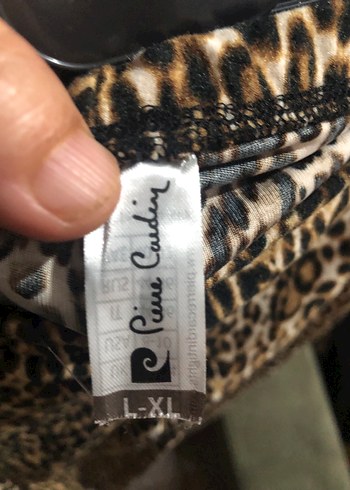 Pierre Cardin Kahverengi Leopar Desenli Kadın Kumaş tayt
