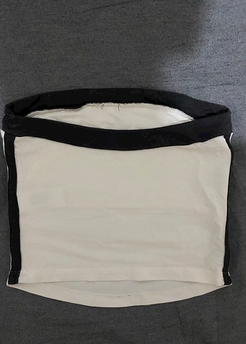 Baskılı Beyaz Gri crop - Görsel 3