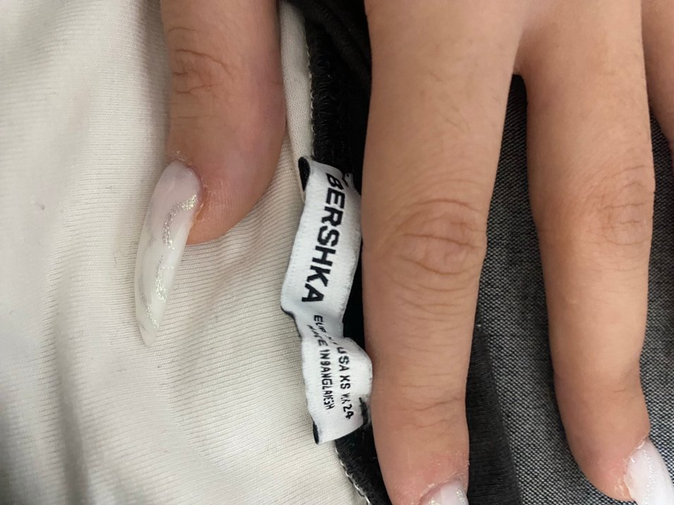 Baskılı Beyaz Gri crop - Görsel 2