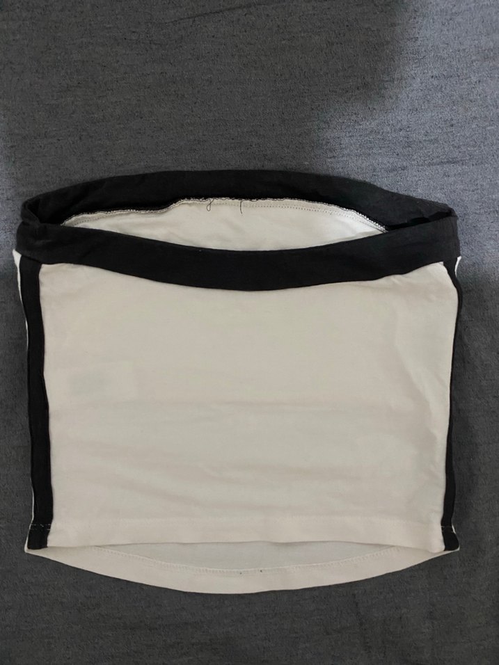 Baskılı Beyaz Gri crop - Görsel 3