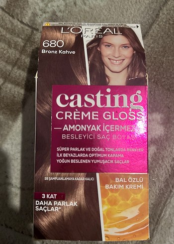 Loreal 680 bronz kahve saç boyası