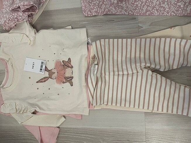 6 Ay Beden pembe Renk Next bebek takım alt üst