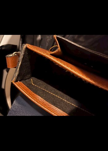 Kahverengi Deri Tokalı Kadın Çanta - Görsel 5