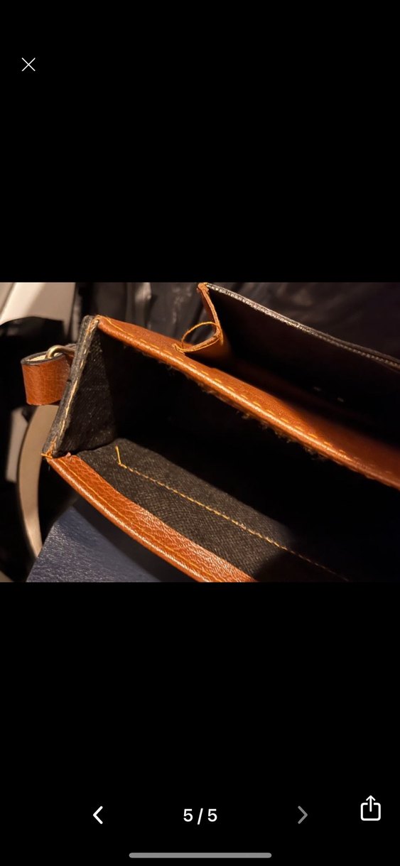 Kahverengi Deri Tokalı Kadın Çanta - Görsel 5