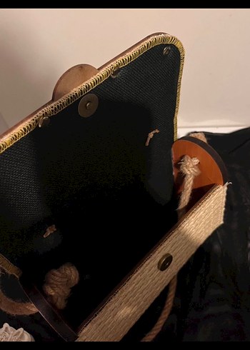 Bej Yılan Desenli Deri Bohem Kadın Çanta - Görsel 3