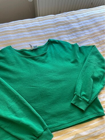 h&m yeşil kazak