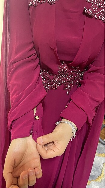 Pelerinli tül abiye - Görsel 7