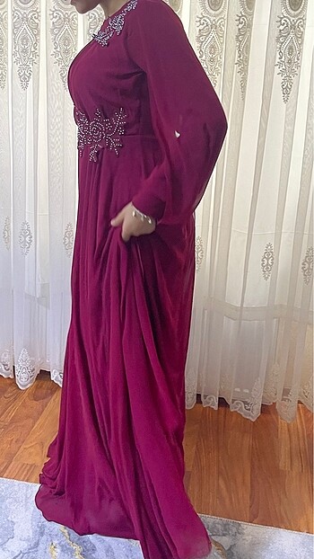 Pelerinli tül abiye - Görsel 4