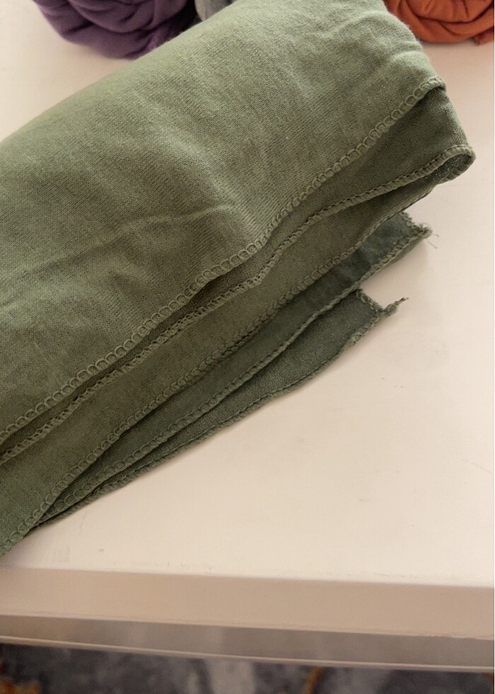 Yeşil penye şal - Görsel 4