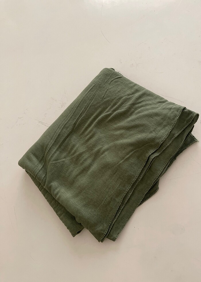 Yeşil penye şal - Görsel 3