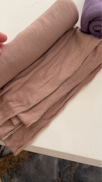 Krem penye şal - Görsel 4