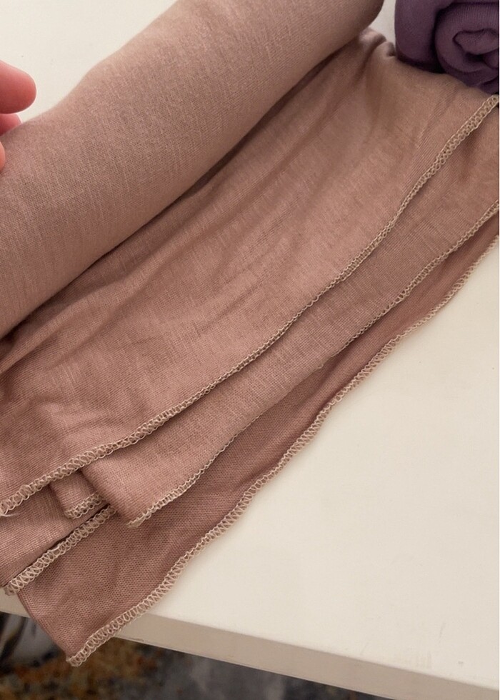 Krem penye şal - Görsel 4