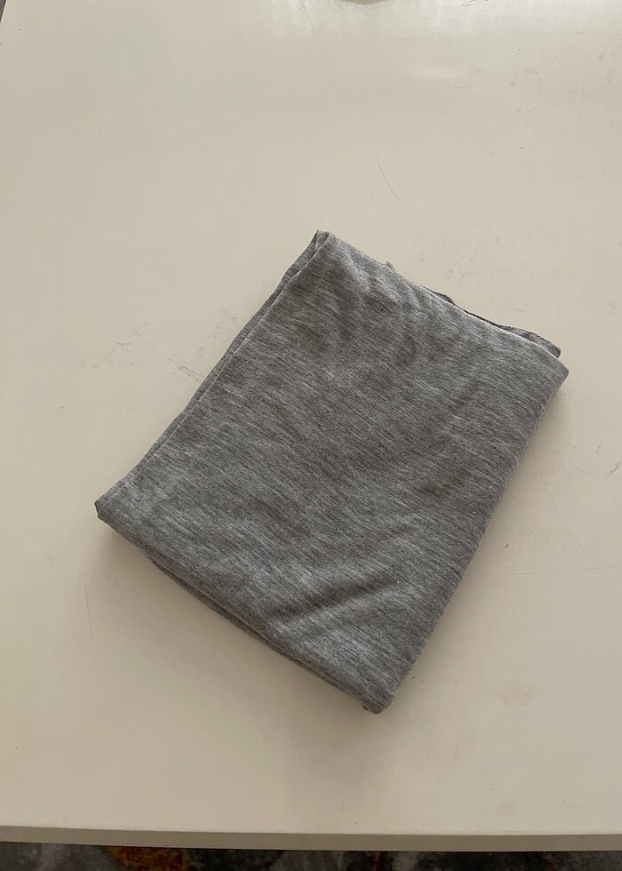 Gri penye şal - Görsel 3