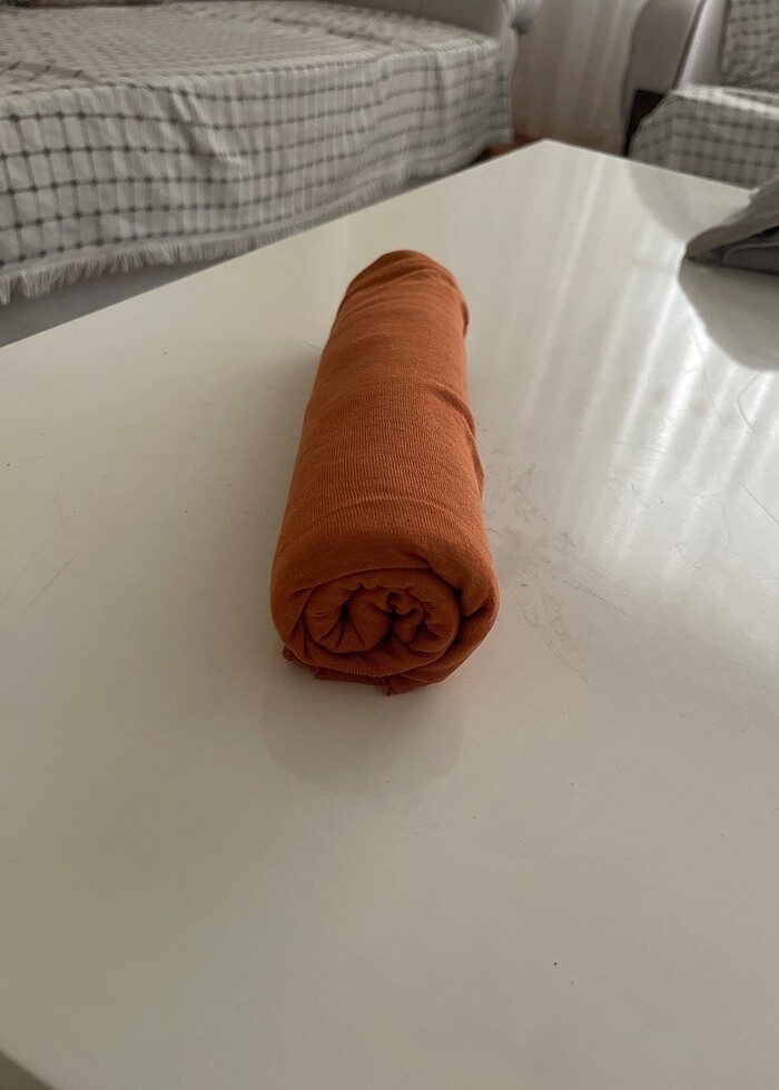 Turuncu penye şal - Görsel 2