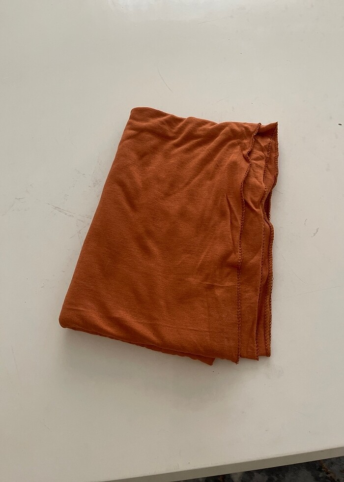 Turuncu penye şal - Görsel 3