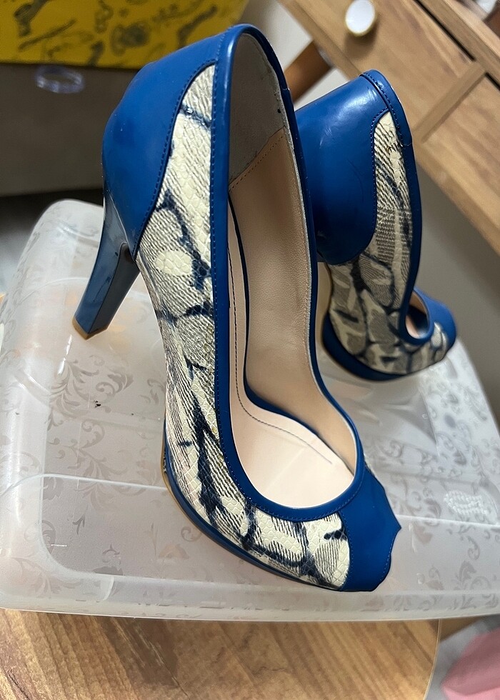 Önü açık topuklu ayakkabı - Görsel 2