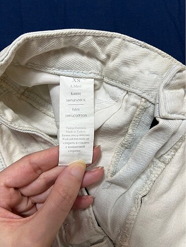 Mini kot şort - Görsel 8