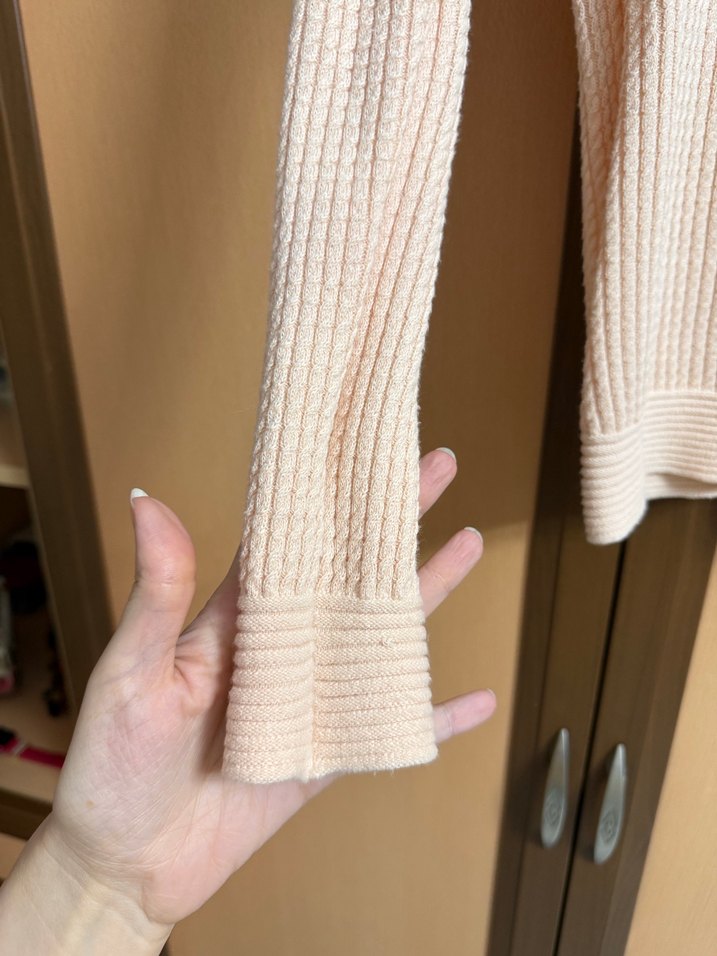 Bej Kadın Triko Uzun Kollu Kazak - Görsel 3