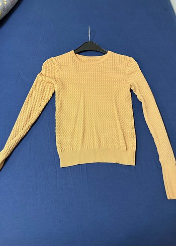 Bej Örgü Kadın Uzun Kollu Kazak - Görsel 4