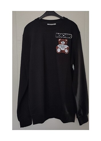 L beden siyah oversize sweatshirt