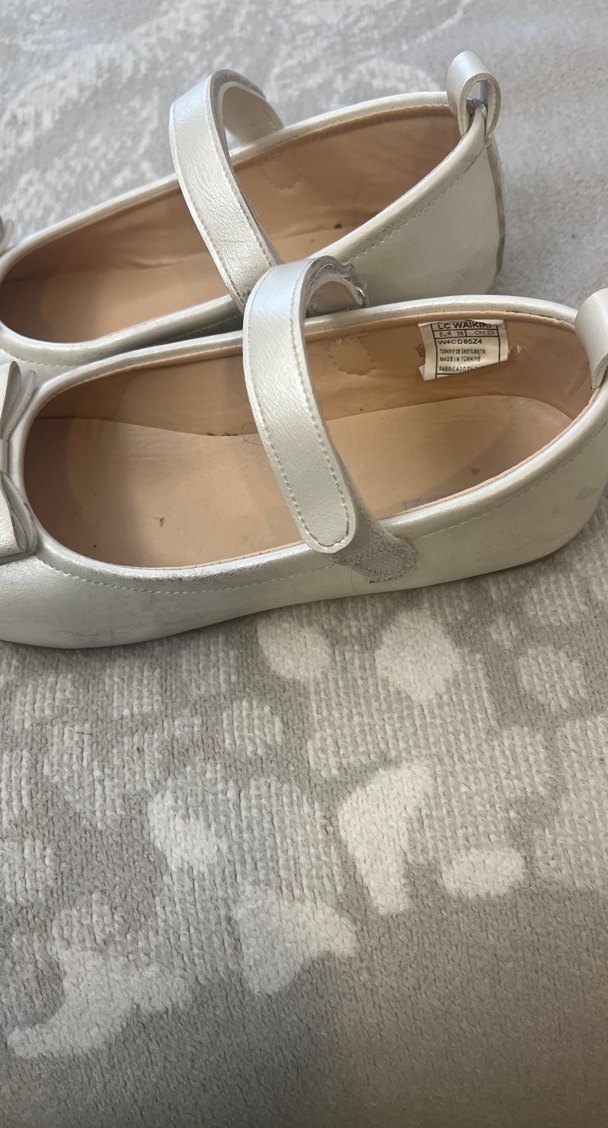 Kız Çocuk Beyaz Tokalı Bale Ayakkabısı - Görsel 2