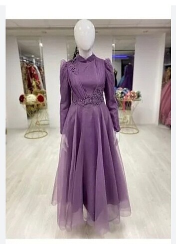 xl Beden mor Renk KİRALIK PRENSES MODEL ABIYE ELBISE