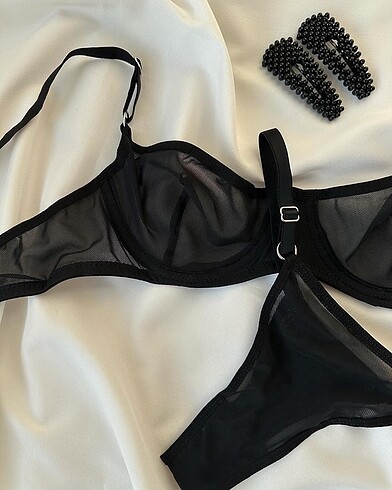 m Beden Hera Black Bra Set