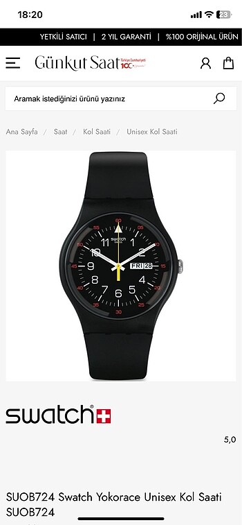 Swatch Yokorace Unisex Kol Saati