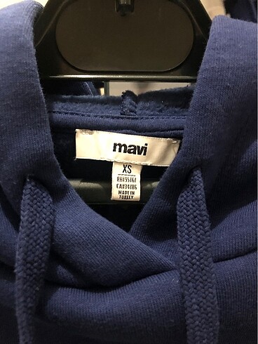 xs Beden Mavi sweatshirt