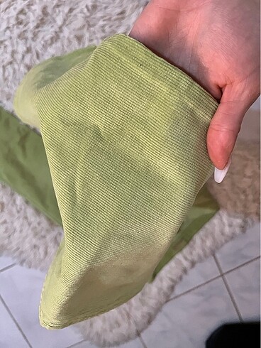 xs Beden yeşil Renk Yeşil kadife pantolon