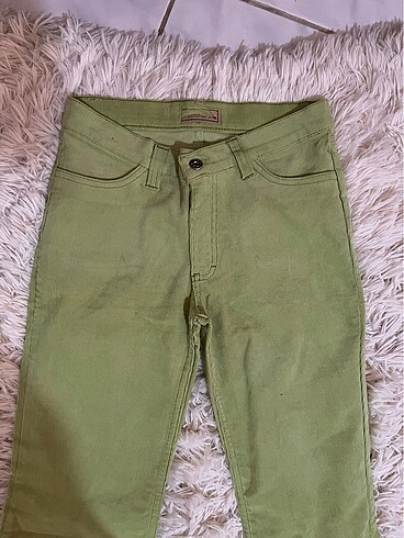 xs Beden Yeşil kadife pantolon