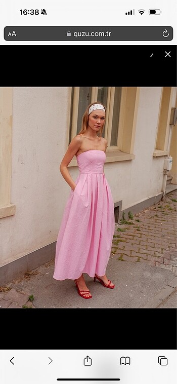 Quzu Quzu pembe elbise