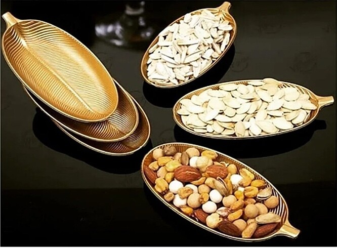 Diğer 50 takım 6lı çerez tabağı ananas ve yaprak model