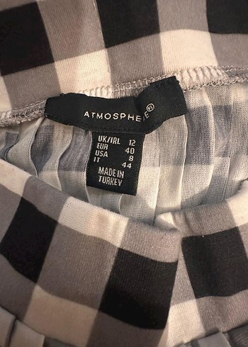 Primark Kadın Ekose Desenli Pilili Midi Etek