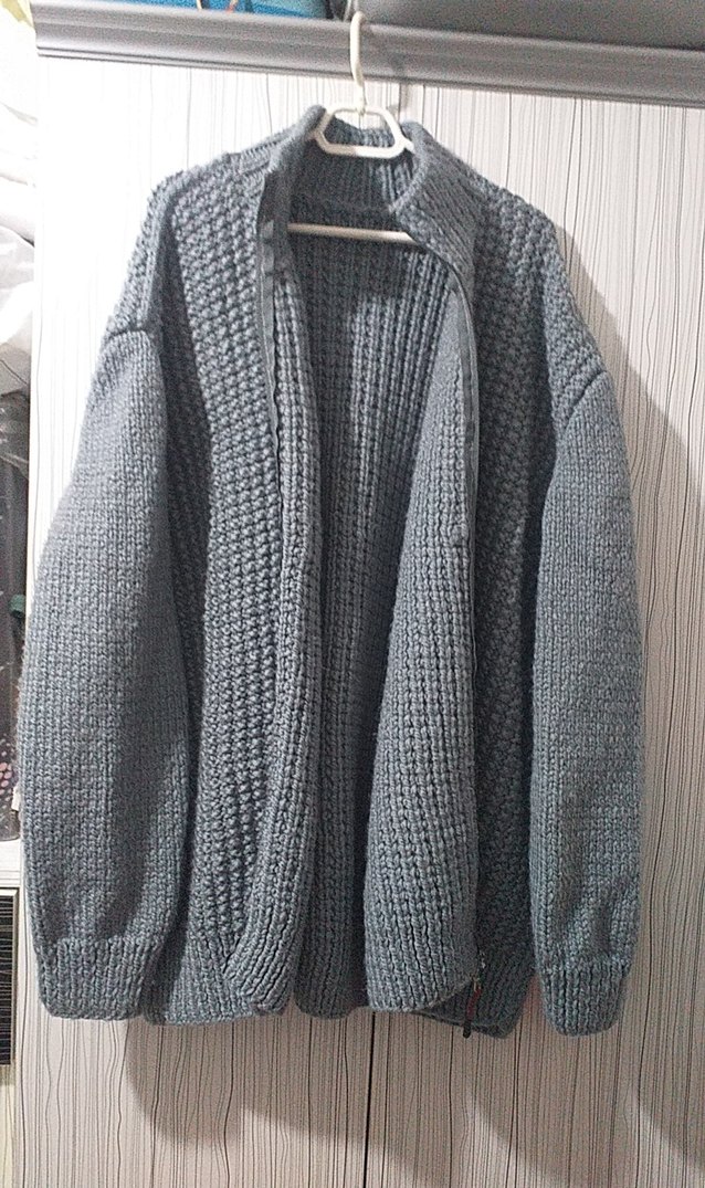 Gri el Örgüsü Erkek ceket kalınsıcak tutan bu fiyata alamazsınız - Görsel 3